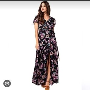 Patrons of peace wrap floral dress
